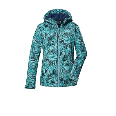 Image de killtec Girl&#039;s Kos 346 Grls Sftshll Jckt Veste Softshell/veste D&#039;extérieur Avec Capuche, Aquaverde, 128 EU