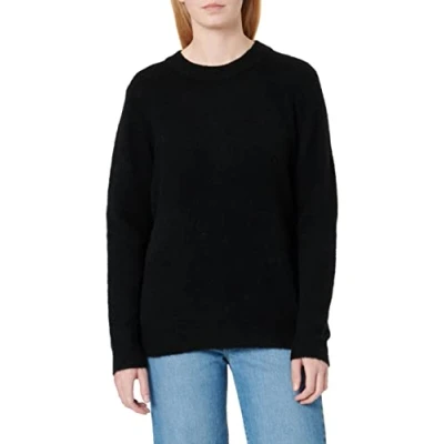 Image de Object Objellie L/S Pull col Rond Noos Sweater, Noir, M Femme