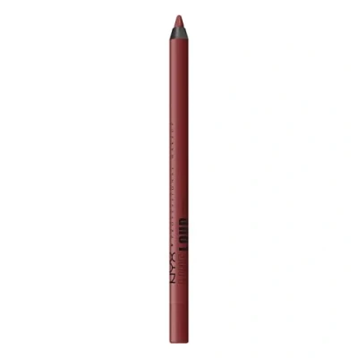 Image de NYX Professional Makeup Crayon à Lèvres, Waterproof, À l&#039;Huile de Jojoba, Pour des Lèvres Douces et Confortables, Finition Mate Douce, Vegan, Line Loud, Teinte : Ten out of