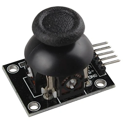 Image de HALJIA Joystick PS2, module biaxial Compatible avec système robotique Arduino, Raspberry Pi, AVR et PIC