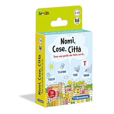 Image de Clementoni Nomi, Cose, Città Jeu de société, Single, 16563, Multicolore, Medium