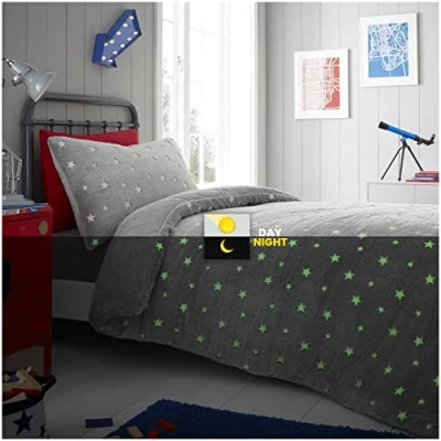Image de GC GAVENO CAVAILIA Parure de lit avec Housse Couette phosphorescente en Polaire Chaude et Confortable pour Simple, Multicolore