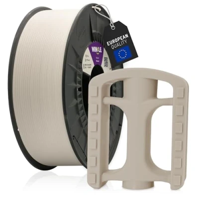 Image de WINKLE Filament ASA naturel pour imprimante 3D 1,75 mm 1 kg Compatible avec la plupart des imprimantes Précision dimensionnelle Résistant Bobine