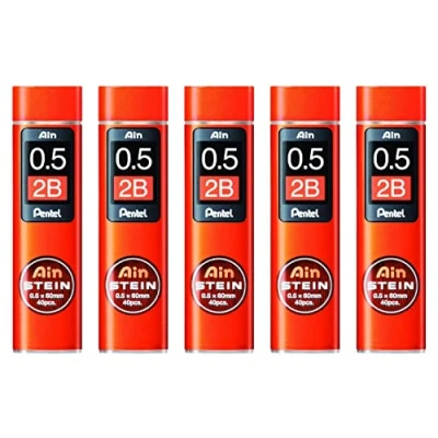 Image de PENTEL Lot de 5 Etuis 40 mines 0,5 mm AIN STEIN C275 dureté 2B