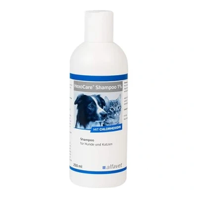 Image de alfavet HexoCare Shampooing concentré 4% pour Chiens et Chats avec chlorhexidine Nettoyer la Peau Le Pelage 250ml