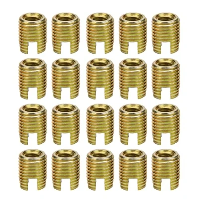Image de Inserts filetés 20Pcs 302 acier au carbone autotaraudeur filetage insert Vis Réparation d&#039;accessoires(Inner M10*1.5 Outer M14*1.5: 18mm / 0.7in)+taraud alu m10
