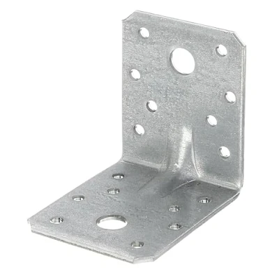 Image de Alberts 846541 Équerre d&#039;assemblage renforcée avec nervure galvanisée Sendzimir 70 x 55 mm kit de 50