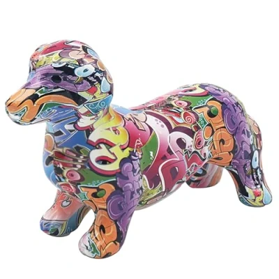 Image de Lesser &amp; Pavey, Tirelire Motif Teckel Graffiti Taille Unique