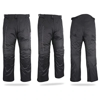 Image de Jet Motorcycle Wear pantalon de moto textile CE blindé, imperméable pour homme, Economy Black