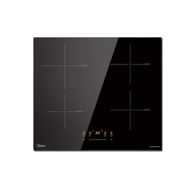 Image de Midea plaque à induction, 7400 W, avec 4 zones de cuisson, cuisson encastrable, en céramique, câblage, commande tactile, arrêt automatique, sécurité enfant