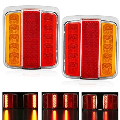 Image de DARKGUARD led Feux Arrière De Remorque 12v,2 Pcs Feu 12v Etanche Gauche,Lampe Lumière d&#039;Immatriculation Imperméable Pour Camion Caravane Motorhome Van E Mark