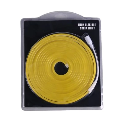 Image de JANDEI Bande Lumineuse LED Néon Flexible 12V, 5M 6x12mm 120 LEDs/Mètres. Couleur Jaune. Coupez Tous Les 2,5 cm. Décoration Intérieure et Extérieure, Parfaite pour la Maison, Entreprises...