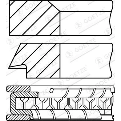Image de Jeu de segments pistons GOETZE ENGINE 08 334400 10