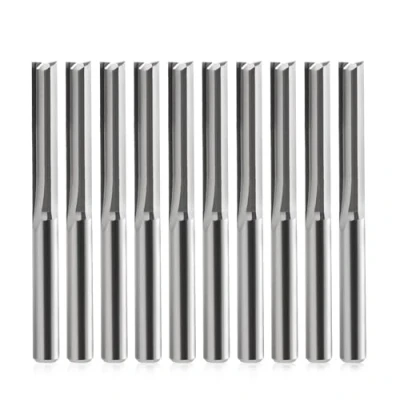Image de fraise à queue CNC, pour défonceuse, 2 flûtes, droite, tige 4 mm, diamètre de coupe longueur 22 CNC plaque densité, bois massif, contreplaqué