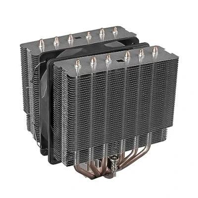 Image de Mars Gaming MCPU 2T, Dissipateur CPU Double Tour, 6 Heatpipes HCT, TDP 280W, Ventilateur PWM 120mm Ultra Silencieux, Multisocket Universel, Noir