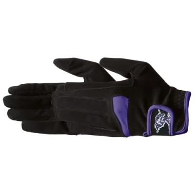 Image de PFIFF Unicorn Gant d&#039;équitation renforcé Bicolore Noir/Violet 12 Ans