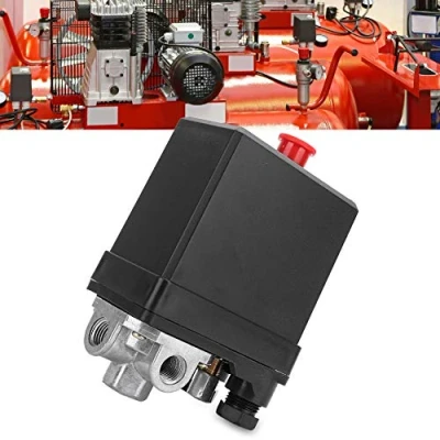 Image de Régulateur de compresseur d&#039;air 380V 3Phasé 4 trous，G1/4&quot;175PSI 3 phases trous type commutateur pression vertical Contrôle mécanique pour vanne commande