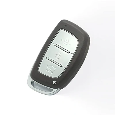 Image de BROVACS Coque de clé rechange + vierge non découpée compatible avec Hyundai Tucson Ioniq Verna 3 boutons Smart Keyless Entry Remote Key Case Fob HY22 PG186A