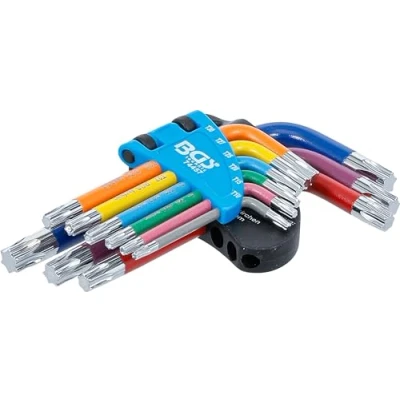 Image de BGS 74457 Jeu de clés allen multicolore courtes profil T (pour Torx) T10 T50 9 pièces
