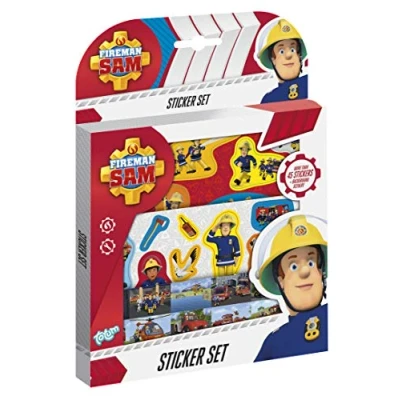 Image de Kit Créatif Sam Le Pompier Stickerset Set d&#039;autocollants D&#039;environ 50 pcs et 1 Scène Cartonnée