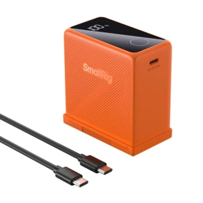 Image de SMALLRIG NP F970 10500mAh Batterie pour Sony F750 F550, PD 36W USB C 3,5h Charge Rapide, Camera Battery avec Écran OLED Appareil Photo/Moniteur/Lampe Vidéo LED/Caméscope, Orange 4576