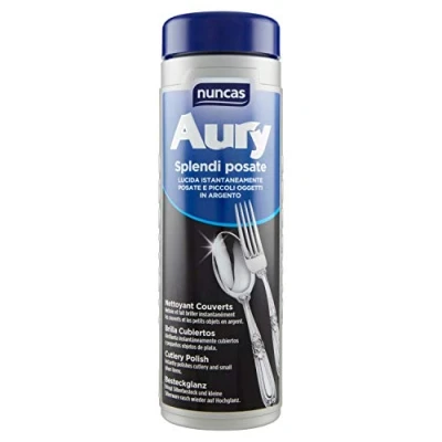 Image de Nuncas Italia S.p.A. Aury Splendi Posate Bain Nettoyant pour Argenterie/Couverts Flacon de 500 ml