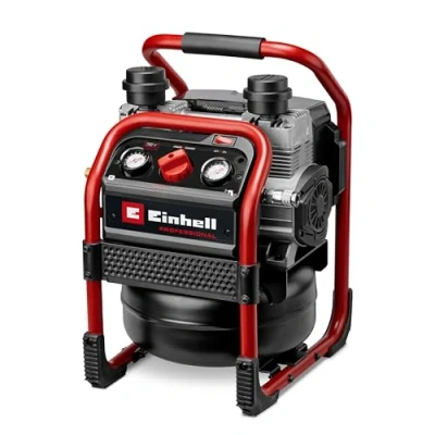 Image de Einhell Professional Compresseur sans fil SILENZZO 36/210 Power X Change (36 V, 8 bar max., cuve de l, capacité pompage 210 l/min, manomètres, lubrification, très silencieux, batterie)