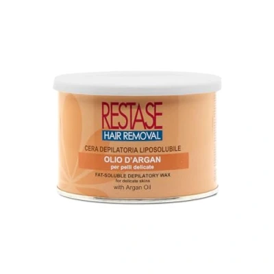 Image de RESTASE Cire dépilatoire liposoluble, huile d&#039;argan, peaux délicates, 400 ml, fabriquée en Italie