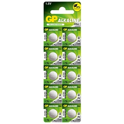Image de GP A76F 2C10 Pile alcaline AG13/LR44, sous blister , (1.5 V, Lot de 10)