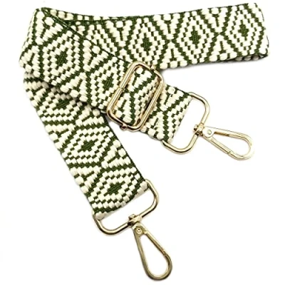 Image de Bandouliere de Rechange Reglable Vert Armée, Sangle Sac a Main Remplacement, Universelles mit Boucle Dore pour Femme à Main, Bandoulière Accessoires, 04