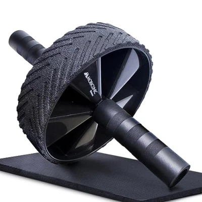 Image de Mobiclinic®Fitness, rouleau pour abdominaux, tapis inclus, set d&#039;exercices marque espagnole, charge max. 150 kg, entraînement à domicile, pompes