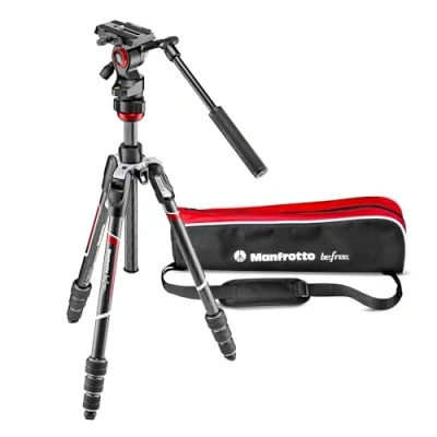 Image de Manfrotto MVKBFRTC LIVE trépied Caméscope portable 3 pieds Noir, Argent Neuf