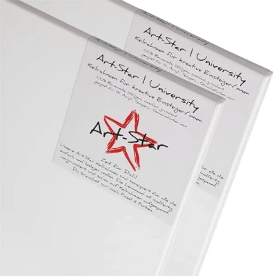 Image de Art Star Lot de 2 cadres biseautés 70 x 120 cm toile sur Châssis Tissu 100 % coton ± 280 g/m² Double apprêt tendu prêt à peindre avec