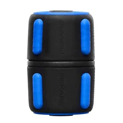 Image de Fiskars Réparateur de Tuyau, avec Points contact SoftGrip et Système Code Couleur, Taille universelle, Ø 1,3 1,5 cm (1/2 5/8&#039;&#039;), 17 g, Noir/Bleu, 1027064