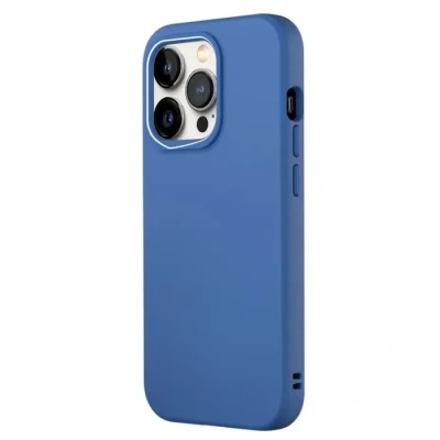 Image de Coque Apple iPhone 14 Pro Silicones et TPU (doux) RhinoShield silicone/Coque Étui téléphone Bleu Shockproof