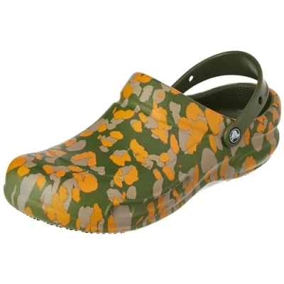 Image de Crocs Mixte Graphiques Bistrot Sabot, Vert Kaki, 38/39 EU