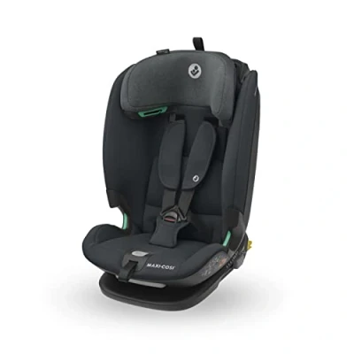 Image de Maxi Cosi Titan Plus i Size, Siège Auto Enfant Multi âge, 15 Mois 12 Ans (76 150 cm), Protection G CELL, 4 positions d&#039;Inclinaison, Coussins en Mousse Souple dans l&#039;Appui tête, Authentic Graphite