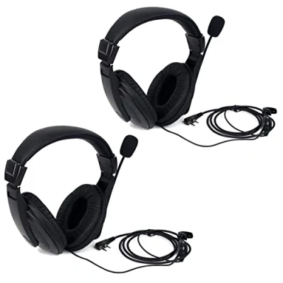 Image de Retevis R114 Casque Talkie Walkie à Réduction de Bruit VOX Écouteur 2 Broches Oreillette Compatible avec RT24 RT27 RT22 RT21 BaoFeng BF 888s Radioddity R2 Kenwood Sunreal (2 pcs)