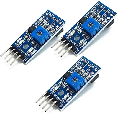 Image de AZDelivery 3X TRCT5000 IR Infrarouge suiveur d&#039;obstruction de Lignes infrarouges Compatible avec Arduino et Raspberry Pi y Compris Un eBook