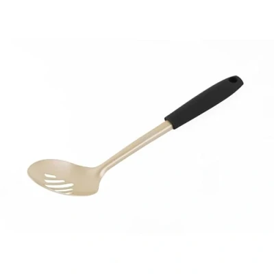 Image de Salter BW11128EU7 Cuillère à Fentes, Ustensile de Cuisine Multifonction, Design Olympus, Idéale pour Servir et Remuer, Facile Nettoyer, Finition Doré/Noir