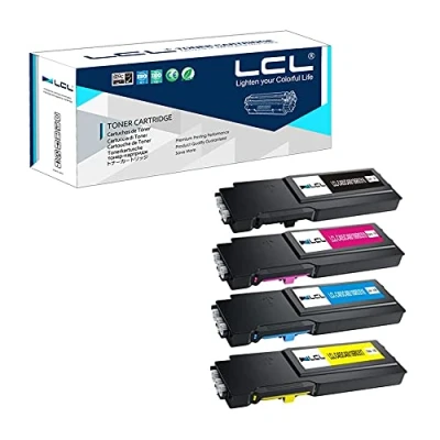 Image de LCL Cartouche Toner remanufacturée pour C400 C400V C400N C400DN C405 C405V C405N C405DN 106R03516 106R03518 106R03519 106R03517 (4 Pack KCMY) Compatible Xerox