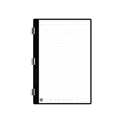 Image de ROCKETBOOK Lot de 20 feuilles lignées Pro pour carnet notes Écrire, numériser, effacer, réutiliser Blanc Taille exécutive : 15,2 x 22,4 cm