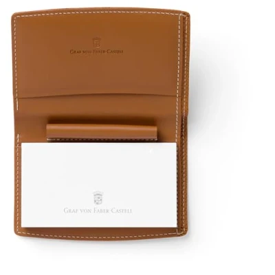 Image de Graf von Faber Castell 118894 Etui bloc notes Epsom, Cognac, avec notes, passant pour stylo et compartiments
