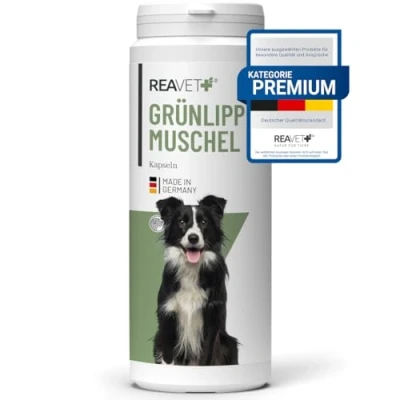 Image de ReaVET moules à lèvres Vertes Chien I Capsules de 300 pièces extrait pour Chiens, après Traitement l&#039;arthrose arthrite