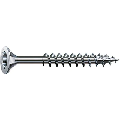 Image de SPAX 191010801405 Lot de 50 vis pour construction en bois, 8,0 x 140 mm, T Star Plus, tête fraisée, filetage partiel, 4CUT, WIROX A3J, 0191020801405, galvanisée nue, 10