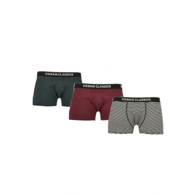 Image de Urban Classics Boxer Shorts 3PACK Shorty, Homme, Taille: Large, Btlgrn/dblu+brgd/dblu+wht/blk
