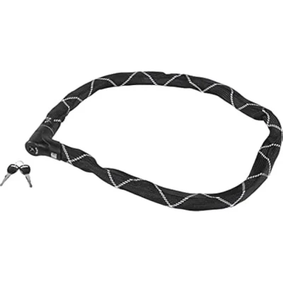 Image de ABUS Antivol à chaîne Iven Chain 8210 vélo en acier trempé avec gaine fibres synthétiques niveau de sécurité 10 140 cm noir