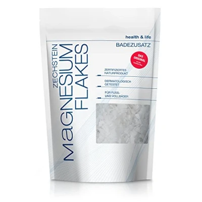 Image de Magnésium Flakes 500 grammes bain additif dans un sac refermable