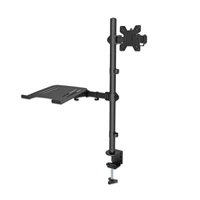 Image de MANHATTAN 462136 SUPPORT DE BUREAU POUR ÉCRAN 13 32&#039;&#039; ET ÉTAGÈRE