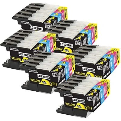 Image de YELLOW YETI Remplacement pour Brother LC1280XL LC1240XL 30 Cartouches d&#039;encre compatibles MFC J430W J5910DW J6510DW J6910DW J825DW J625DW DCP J925DW J725DW J525W